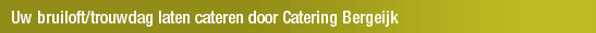 Uw bruiloft/trouwdag laten cateren door Catering Bergeijk